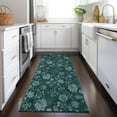 thumbnail image 1 of Addison Rugs Chantille Indoor/Outdoor Transitional Floral Teal Washable Runner Rug, 2'3" x 7'6", 1 of 6