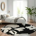 thumbnail image 1 of Addison Rugs Chantille Indoor/Outdoor Transitional Floral Black Washable Round Rug, 8' x 8', 1 of 6