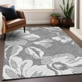 thumbnail image 1 of Addison Rugs Chantille Indoor/Outdoor Transitional Floral Gray Washable Rectangle Rug, 3' x 5', 1 of 6