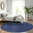 thumbnail image 1 of Addison Rugs Chantille Indoor/Outdoor Transitional Floral Navy Washable Round Rug, 8' x 8', 1 of 6