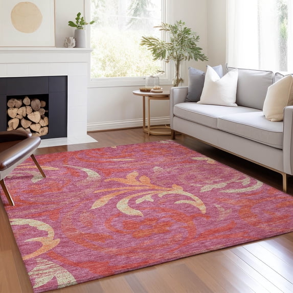 Addison Rugs Chantille Indoor/Outdoor Transitional Swirls Blush Washable Rectangle Rug, 2'6" x 3'10"
