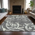 thumbnail image 1 of Addison Rugs Chantille Indoor/Outdoor Transitional Swirls Charcoal Washable Rectangle Rug, 5' x 7'6", 1 of 6