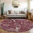 thumbnail image 1 of Addison Rugs Chantille Indoor/Outdoor Transitional Swirls Garnet Washable Round Rug, 8' x 8', 1 of 6