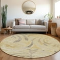 thumbnail image 1 of Addison Rugs Chantille Indoor/Outdoor Transitional Swirls Gold Washable Round Rug, 8' x 8', 1 of 6