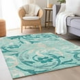 thumbnail image 1 of Addison Rugs Chantille Indoor/Outdoor Transitional Swirls Teal Washable Rectangle Rug, 3' x 5', 1 of 6