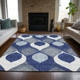 thumbnail image 1 of Addison Rugs Chantille Indoor/Outdoor Transitional Mid-century Modern Navy Washable Rectangle Rug, 9' x 12', 1 of 6