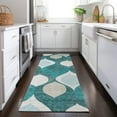 thumbnail image 1 of Addison Rugs Chantille Indoor/Outdoor Transitional Mid-century Modern Teal Washable Runner Rug, 2'3" x 7'6", 1 of 6