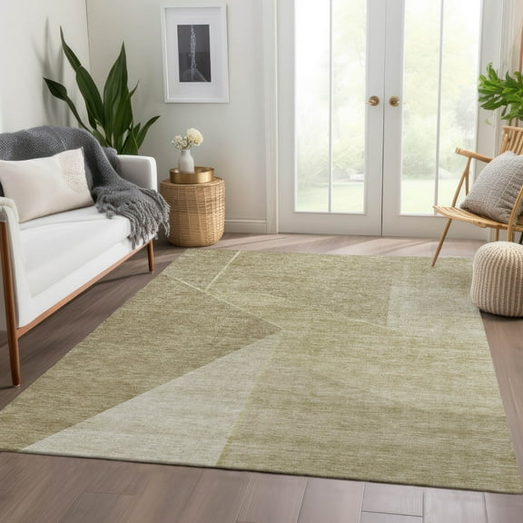 Addison Rugs Chantille Indoor/Outdoor Transitional Modern Beige Washable Rectangle Rug, 9' x 12'