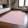 thumbnail image 1 of Addison Rugs Chantille Indoor/Outdoor Transitional Squares Pink Washable Rectangle Rug, 9' x 12', 1 of 6