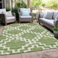thumbnail image 1 of Addison Rugs Machine Washable Indoor/ Outdoor Chantille Geo Trellis Rug Aloe - 9' x 12', 1 of 5