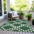 thumbnail image 1 of Addison Rugs Machine Washable Indoor/ Outdoor Chantille Geo Trellis Rug Emerald - 5' x 7'6", 1 of 5