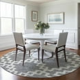 thumbnail image 1 of Addison Rugs Chantille Indoor/Outdoor Transitional Diamonds Gray Washable Round Rug, 8' x 8', 1 of 6