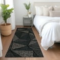 thumbnail image 1 of Addison Rugs Chantille Indoor/Outdoor Transitional Geometric Black Washable Runner Rug, 2'3" x 7'6", 1 of 5