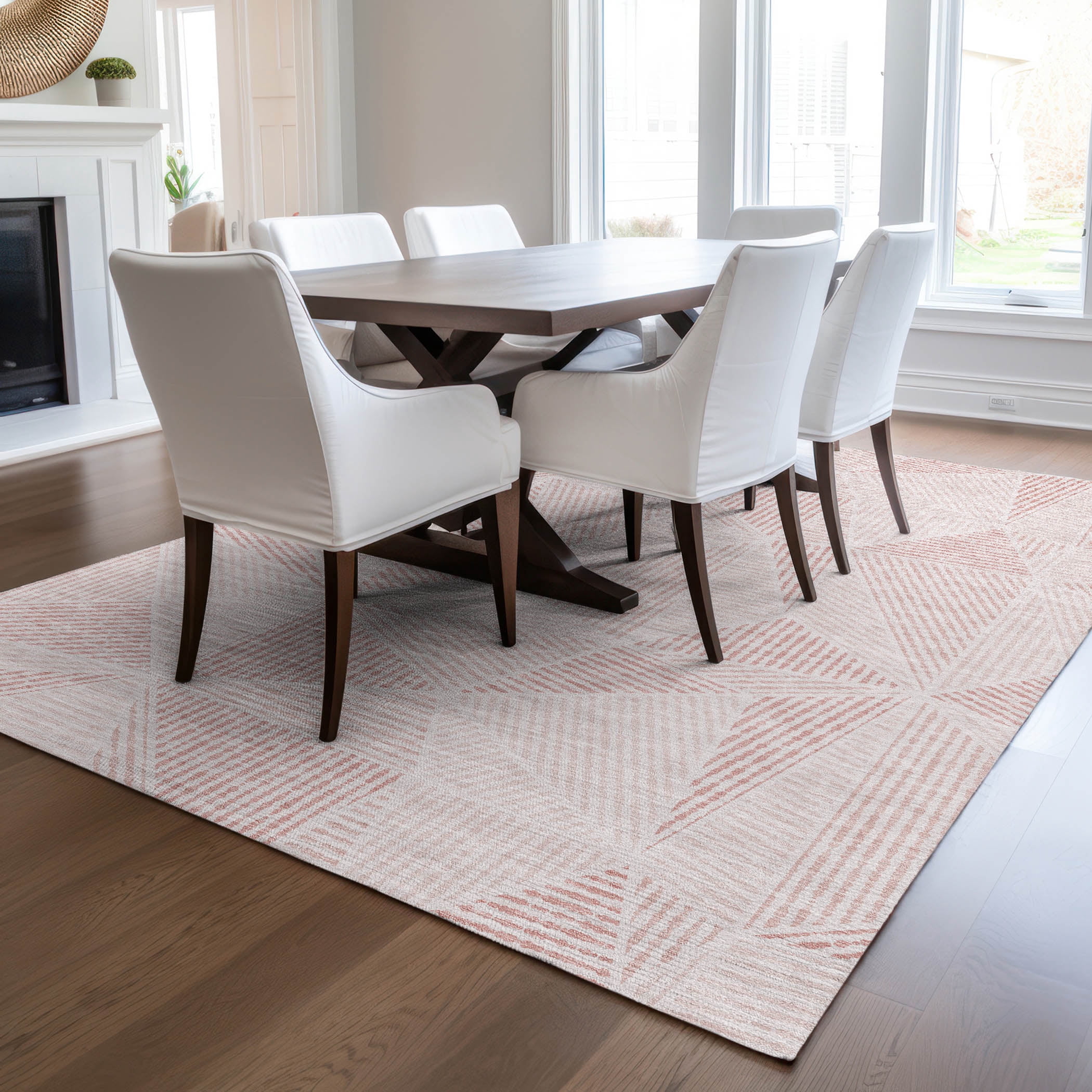 Addison Rugs Chantille Indoor/Outdoor Transitional Geometric Blush ...