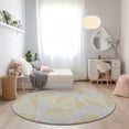 thumbnail image 1 of Addison Rugs Chantille Indoor/Outdoor Transitional Geometric Gold Washable Round Rug, 8' x 8', 1 of 6