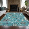 thumbnail image 1 of Addison Rugs Chantille Indoor/Outdoor Traditional Oushak Teal Washable Rectangle Rug, 3' x 5', 1 of 6