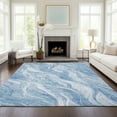 thumbnail image 1 of Addison Rugs Chantille Indoor/Outdoor Transitional Waves Blue Washable Rectangle Rug, 3' x 5', 1 of 6