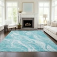 thumbnail image 1 of Addison Rugs Chantille Indoor/Outdoor Transitional Waves Teal Washable Rectangle Rug, 3' x 5', 1 of 6