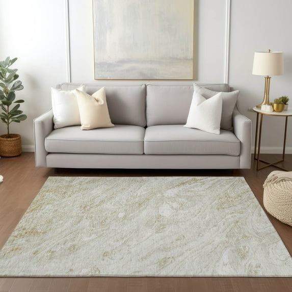 Addison Rugs Chantille Indoor/Outdoor Transitional Abstract Ivory Washable Rectangle Rug, 3' x 5'