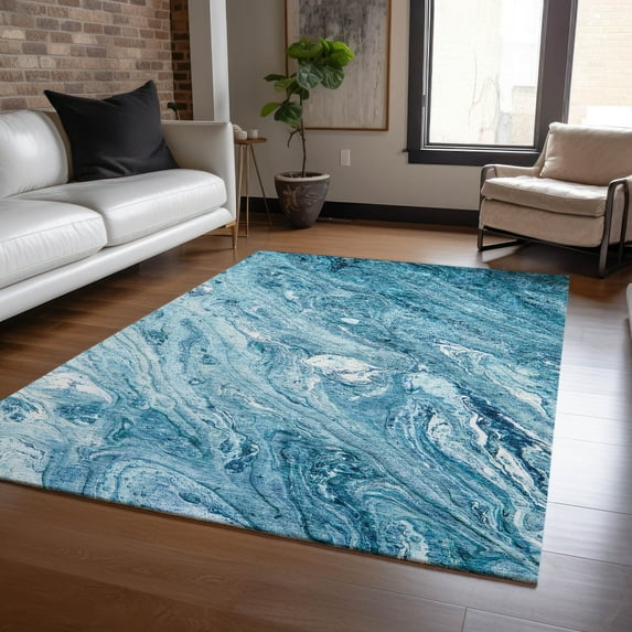 Addison Rugs Chantille Indoor/Outdoor Transitional Abstract Sky Washable Rectangle Rug, 9' x 12'