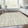thumbnail image 1 of Addison Rugs Chantille Indoor/Outdoor Transitional Squares Beige Washable Rectangle Rug, 3' x 5', 1 of 6