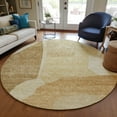 thumbnail image 1 of Addison Rugs Chantille Indoor/Outdoor Transitional Abstract Beige Washable Round Rug, 8' x 8', 1 of 5