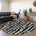 thumbnail image 1 of Addison Rugs Chantille Indoor/Outdoor Transitional Squares Black Washable Round Rug, 8' x 8', 1 of 6