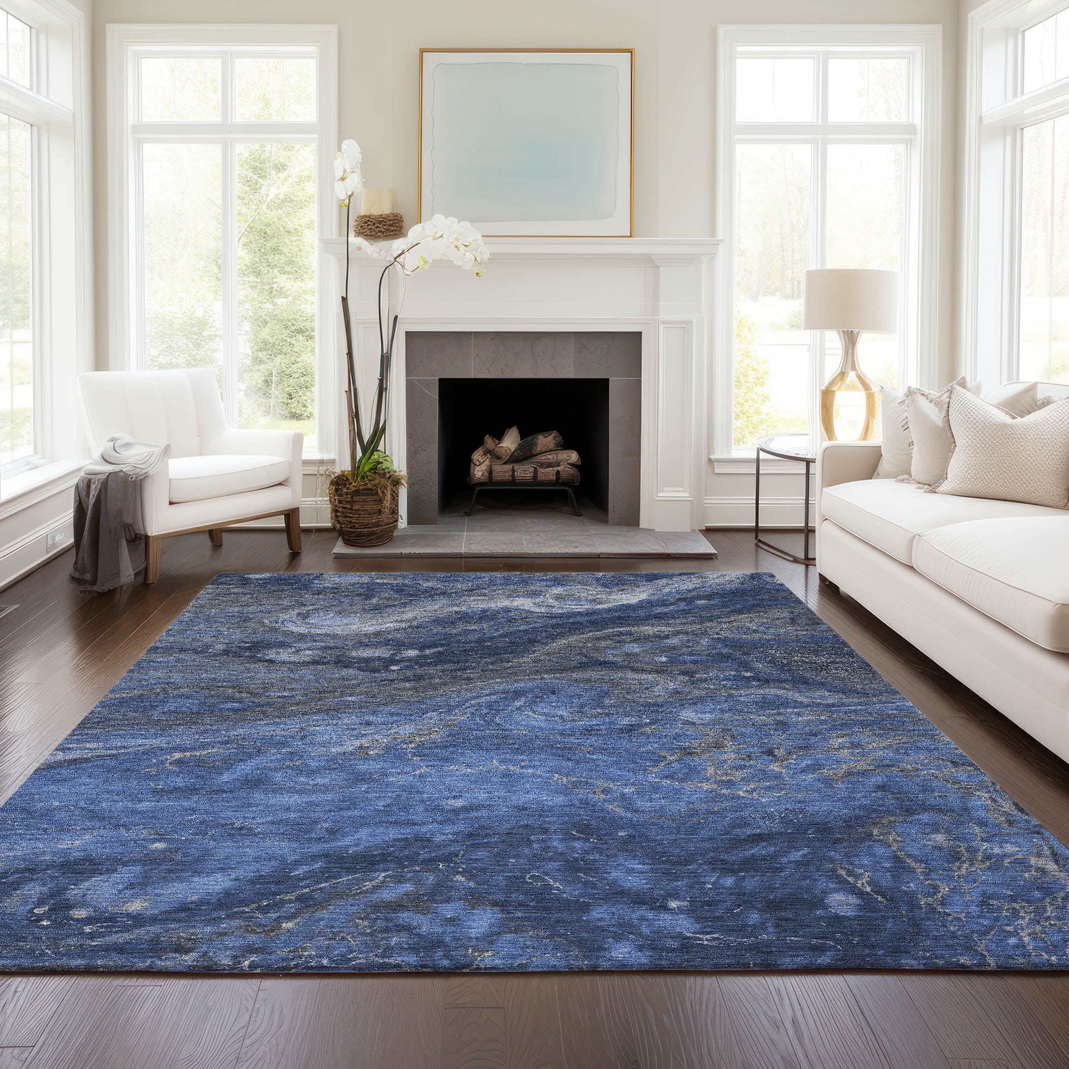 Addison Rugs Chantille Indoor/Outdoor Transitional Abstract Blue ...
