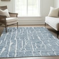 thumbnail image 1 of Addison Rugs Chantille Indoor/Outdoor Transitional Lines Blue Washable Rectangle Rug, 9' x 12', 1 of 6