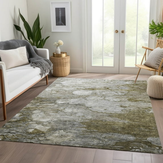 Addison Rugs Chantille Indoor/Outdoor Transitional Abstract Brown Washable Rectangle Rug, 10' x 14'