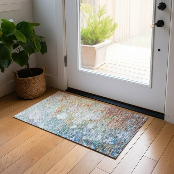 Addison Rugs Chantille Indoor/Outdoor Transitional Abstract Coral Washable Rectangle Rug, 1'8" x 2'6"