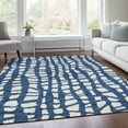 thumbnail image 1 of Addison Rugs Chantille Indoor/Outdoor Transitional Squares Navy Washable Rectangle Rug, 3' x 5', 1 of 6