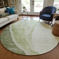 thumbnail image 1 of Addison Rugs Chantille Indoor/Outdoor Transitional Abstract Olive Washable Round Rug, 8' x 8', 1 of 6