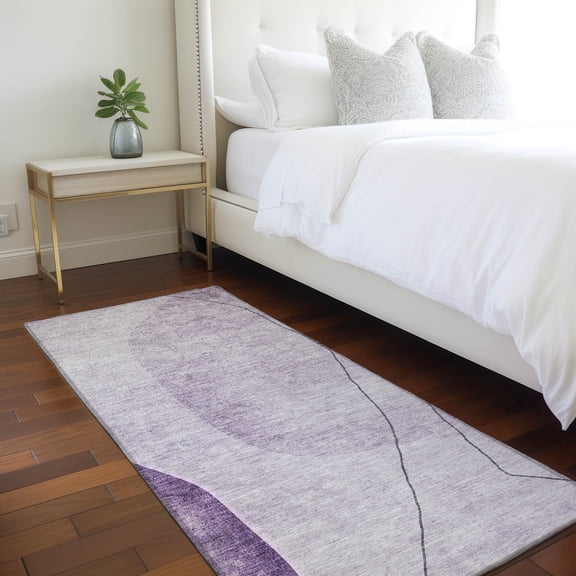 Addison Rugs Chantille Indoor/Outdoor Transitional Modern Purple Washable Runner Rug, 2'3" x 7'6"