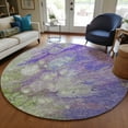 thumbnail image 1 of Addison Rugs Chantille Indoor/Outdoor Transitional Abstract Purple Washable Round Rug, 8' x 8', 1 of 6