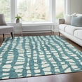 thumbnail image 1 of Addison Rugs Chantille Indoor/Outdoor Transitional Squares Teal Washable Rectangle Rug, 10' x 14', 1 of 6