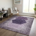 thumbnail image 1 of Addison Rugs Chantille Indoor/Outdoor Transitional Geometric Eggplant Washable Rectangle Rug, 5' x 7'6", 1 of 6