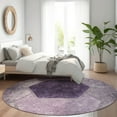 thumbnail image 1 of Addison Rugs Chantille Indoor/Outdoor Transitional Geometric Eggplant Washable Round Rug, 8' x 8', 1 of 5