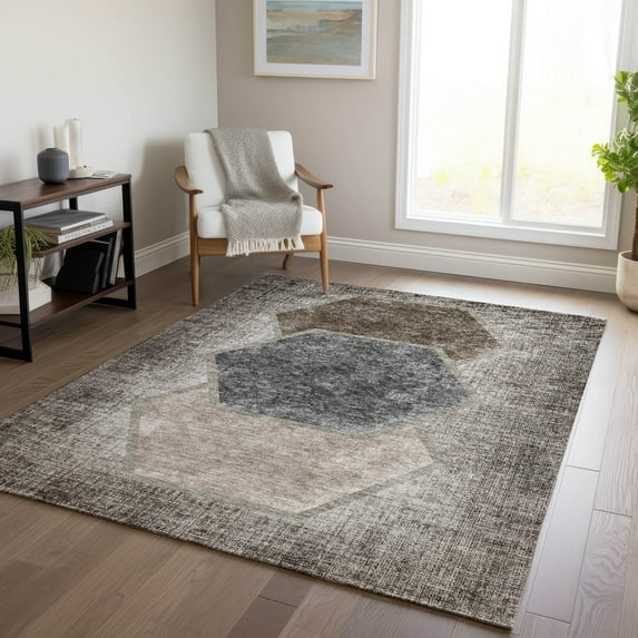 Addison Rugs Chantille Indoor/Outdoor Transitional Geometric Fudge Washable Rectangle Rug, 2'6" x 3'10"