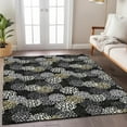 thumbnail image 1 of Addison Rugs Chantille Indoor/Outdoor Transitional Circles Black Washable Rectangle Rug, 8' x 10', 1 of 6