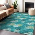 thumbnail image 1 of Addison Rugs Chantille Indoor/Outdoor Transitional Circles Emerald Washable Rectangle Rug, 5' x 7'6", 1 of 6