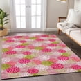 thumbnail image 1 of Addison Rugs Chantille Indoor/Outdoor Transitional Circles Pink Washable Rectangle Rug, 9' x 12', 1 of 6