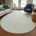 thumbnail image 1 of Addison Rugs Chantille Indoor/Outdoor Transitional Circles Ivory Washable Round Rug, 8' x 8', 1 of 6