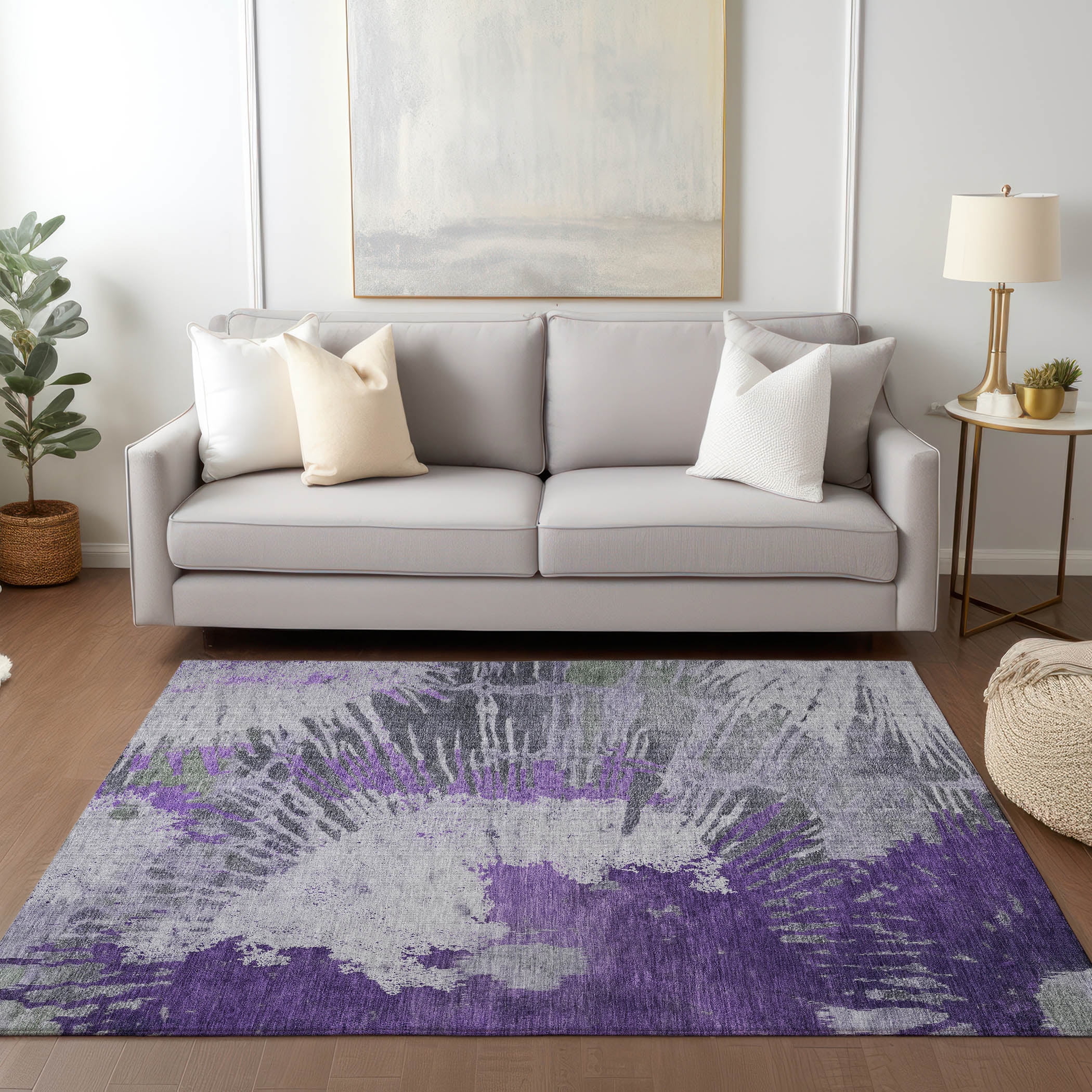 Addison Rugs Chantille Indoor/Outdoor Transitional Modern Purple ...