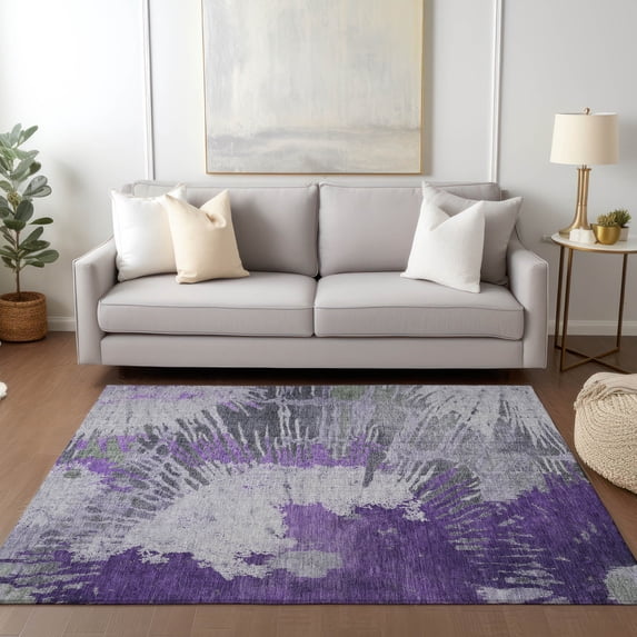 Addison Rugs Chantille Indoor/Outdoor Transitional Modern Purple Washable Rectangle Rug, 3' x 5'