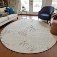 thumbnail image 1 of Addison Rugs Chantille Indoor/Outdoor Transitional Circles Taupe Washable Round Rug, 8' x 8', 1 of 6