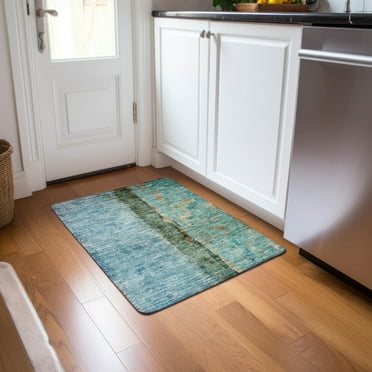Addison Rugs Chantille Indoor/Outdoor Transitional Modern Blue Washable Rectangle Rug, 1'8" x 2'6"