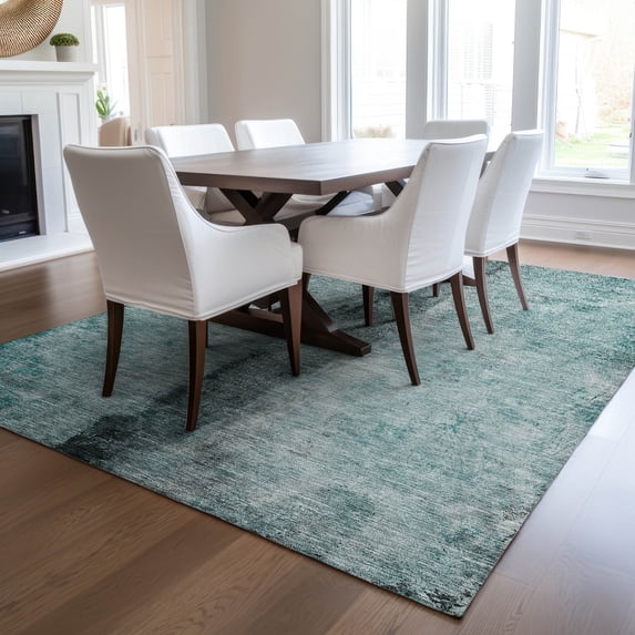 Addison Rugs Chantille Indoor/Outdoor Transitional Modern Teal Washable Rectangle Rug, 2'6" x 3'10"