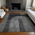 thumbnail image 1 of Addison Rugs Chantille Indoor/Outdoor Transitional Art Deco Charcoal Washable Rectangle Rug, 9' x 12', 1 of 6