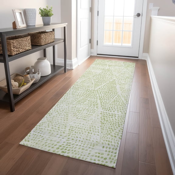 Addison Rugs Chantille Indoor/Outdoor Transitional Diamond Aloe Washable Runner Rug, 2'3" x 7'6"